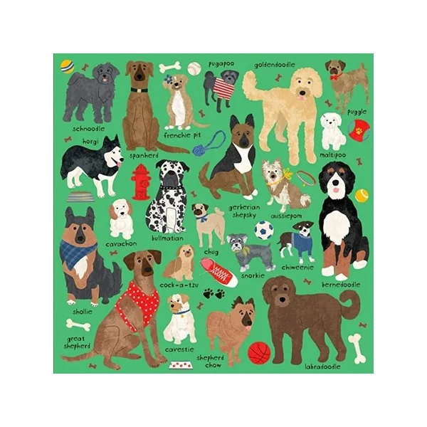 Puzzle Doodle Dogs - 500 pièces 51x51 cm