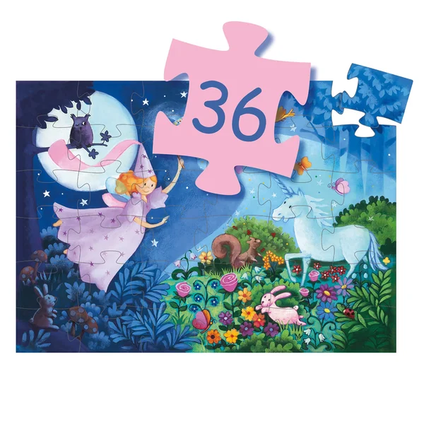 Puzzle la fée et la licorne - 36 pièces