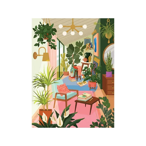 Puzzle Lighting 101 : Houseplants - 500 pièces - Galison