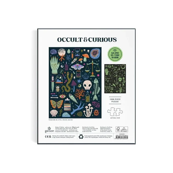 Puzzle Occult & Curious - 1000 pièces luminescent - Galison