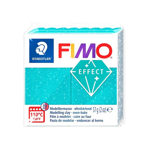 Pâte Fimo EFFECT galaxy Pailletée Turquoise 392