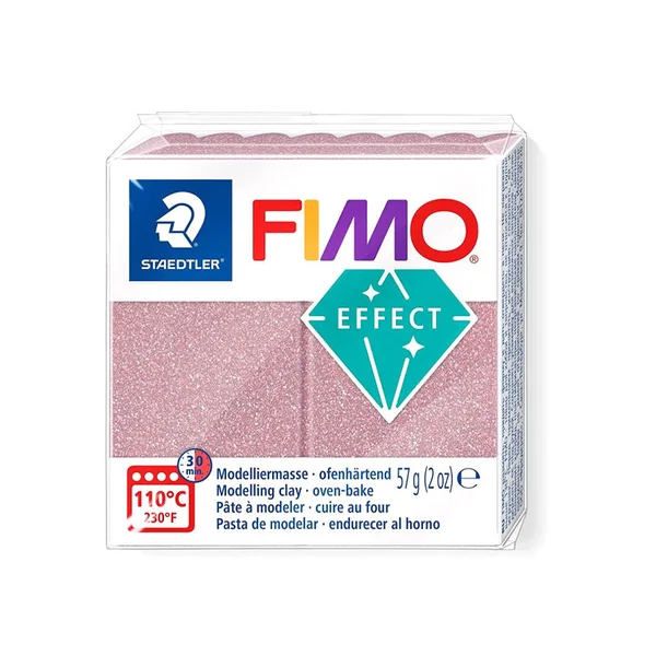 Pâte Fimo EFFECT Pailletée Or rose 212