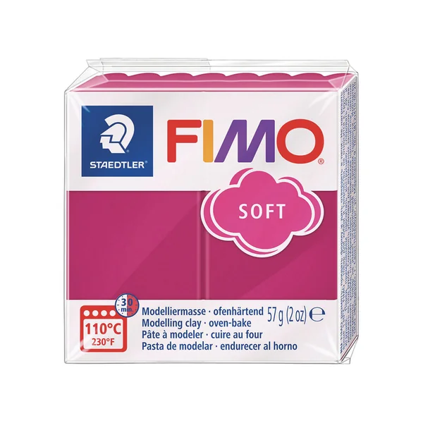 Pâte Fimo soft framboise T23 fruit rouge givré