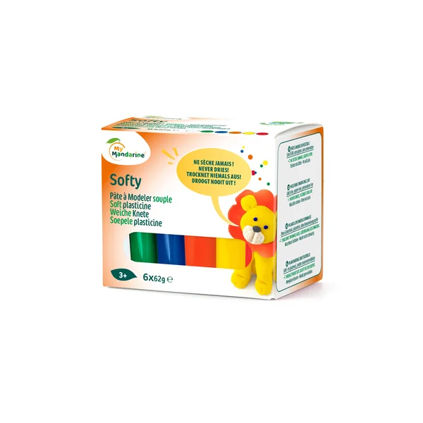 Pâte à modeler végétale Softy 6x62gr