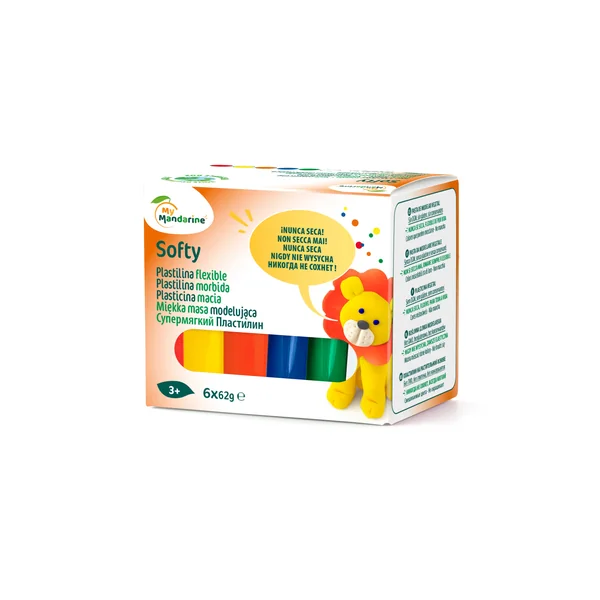 Pâte à modeler végétale Softy 6x62gr