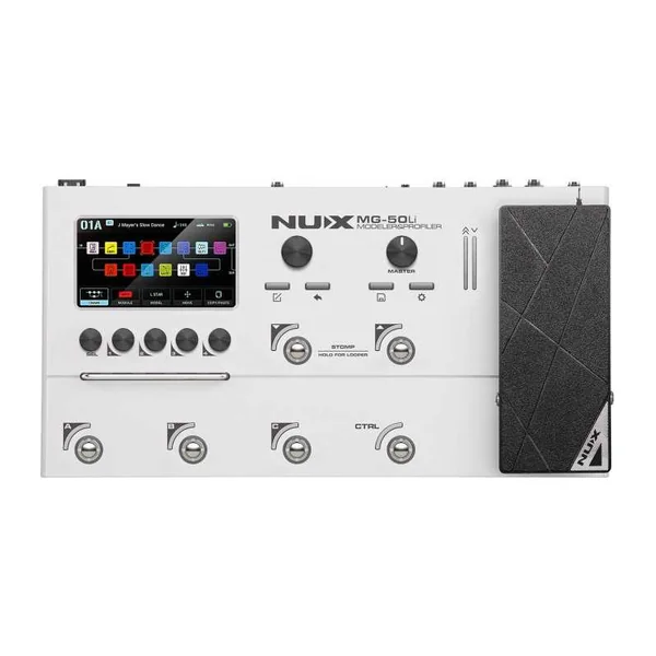 Pédalier Multi-Effets NUX - MG50LI-W - modéliseur guitare et basse, White