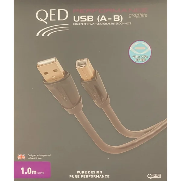 QED PERFORMANCE GRAPHITE USB (A-B) Câble USB pour l'Audio Numérique Haute Définition