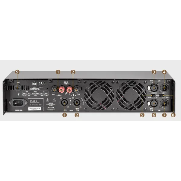 RCF Forstærker iPS 5,0 k 5000 W 2 x 2600 W 4 Ohm
