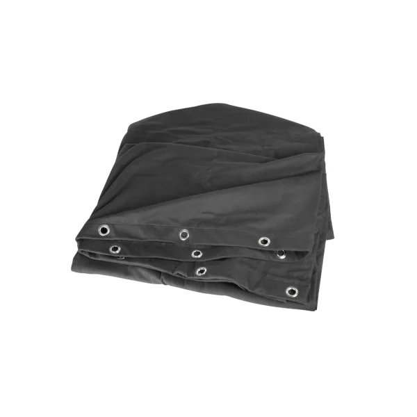 Rideau noir 4m(Long) 3m(Haut) Certifié B1 avec oeillets acier ourlé