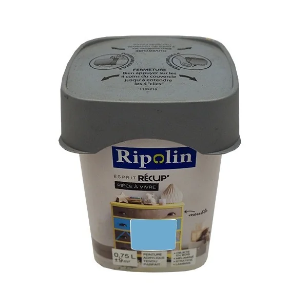 RIPOLIN Peinture Esprit Récup' Pièce à vivre Bleu seventies