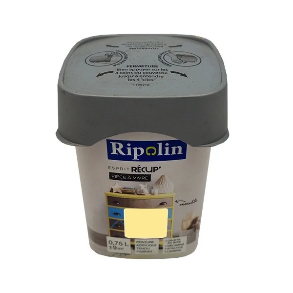 RIPOLIN Peinture Esprit Récup' Pièce à vivre Jaune tendre