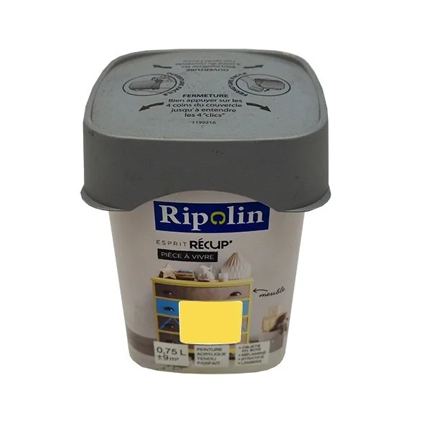 RIPOLIN Peinture Esprit Récup' Pièce à vivre Jonquille