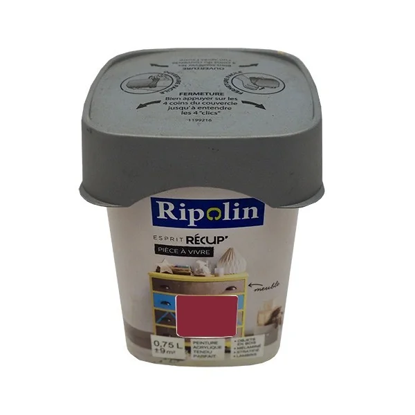 RIPOLIN Peinture Esprit Récup' Pièce à vivre Rouge coquelicot