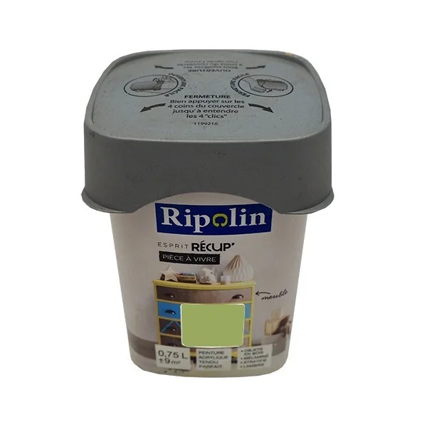 RIPOLIN Peinture Esprit Récup' Pièce à vivre Vert granny