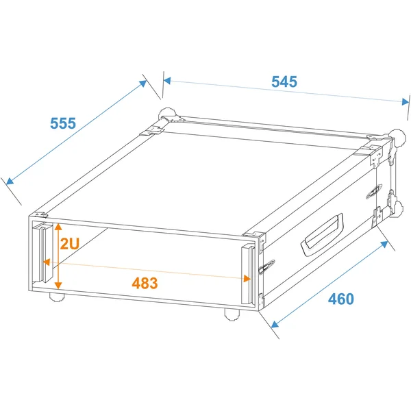 ROADINGER Amplifier Rack PR-1, 2U, 47cm deep