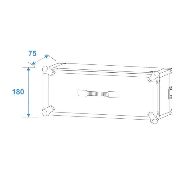 ROADINGER Effect Rack CO DD, 3U, 24cm deep, black