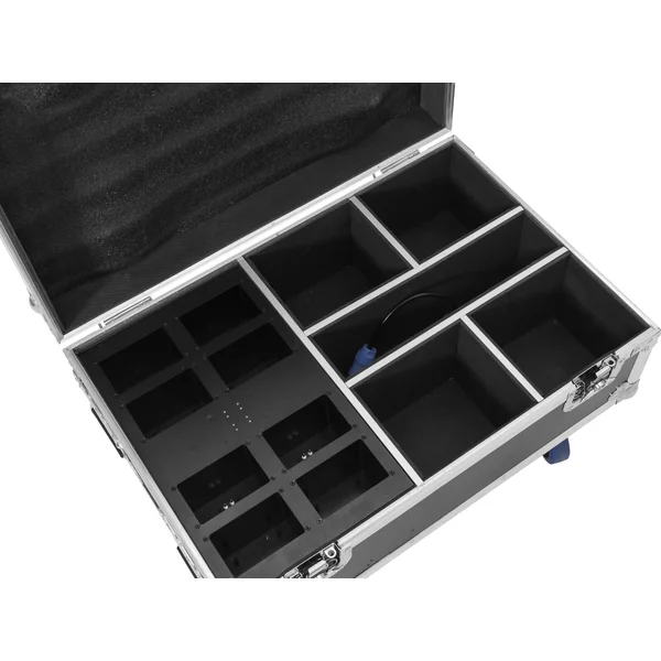 ROADINGER Flightcase 4x AKKU IP UP-4 Plus HCL Spot WDMX with charging function
