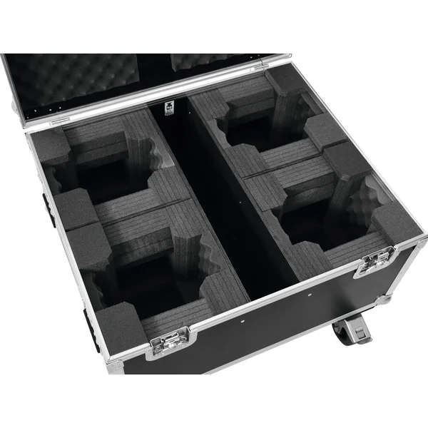 ROADINGER Flightcase 4x LED TMH-X1 Moving Head Beam with wheels