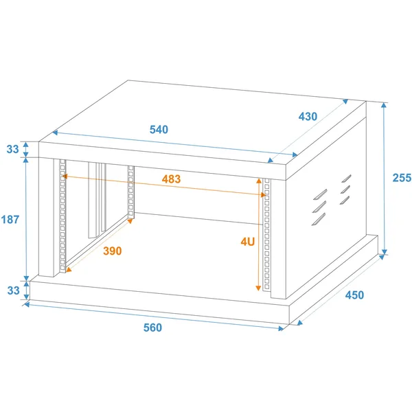 ROADINGER Steel Rack SR-19, 4U