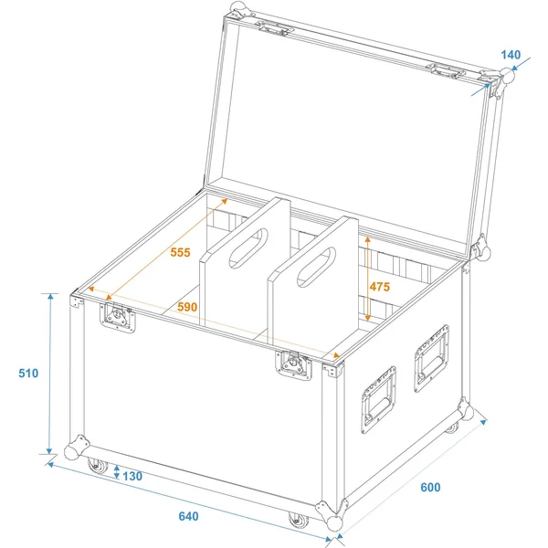 ROADINGER Universal Tour Case 60cm with wheels