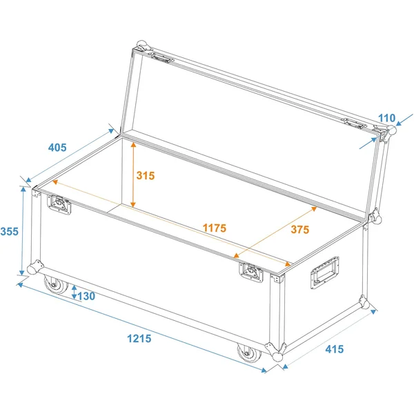 ROADINGER Universal Transport Case 120x40cm with wheels