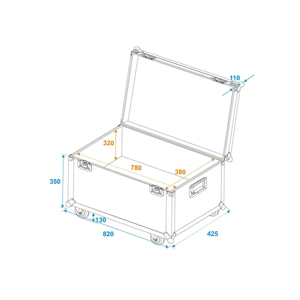 ROADINGER Universal Transport Case 80x40cm with wheels