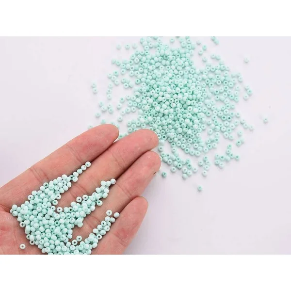 Rocailles mat cyan clair - Eco pack 50g
