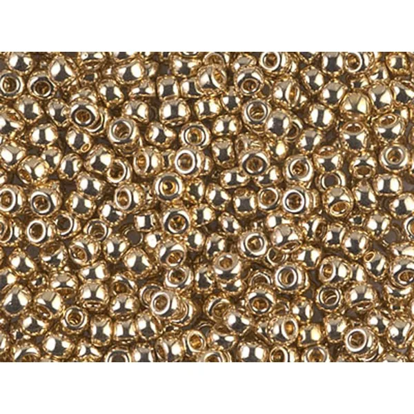 Rocailles Miyuki 8/0 24kt gold light plated - 193