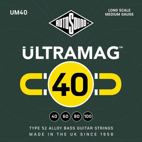Rotosound E-Bass Strings Ultramag - Set 4-string Medium 40-100 (UM40)