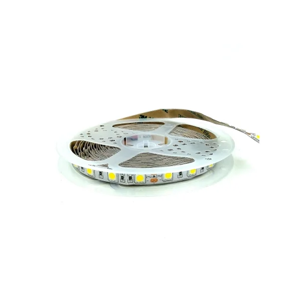 Ruban de led 24v IP20 Blanc Neutre 4000k 60 leds 5050 Rouleau 5 mètres