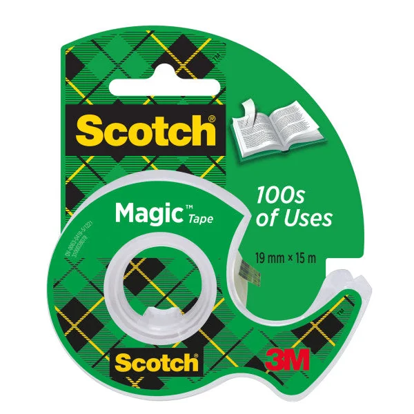 Ruban invisible Scotch® Magic™, 19 mm x 15 m + dévidoir manuel