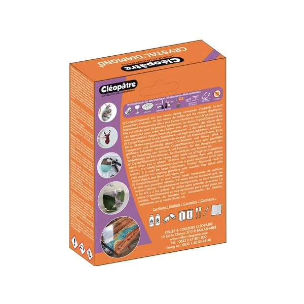 Résine d'inclusion "Crystal'Diamond" 720 mL - transparent*Cléopatre*