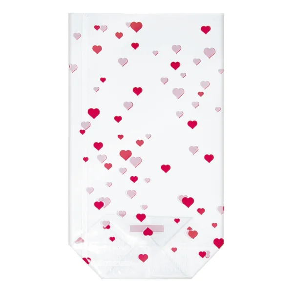 Sachets en cellophane « Cœurs rouges », 10 pc.