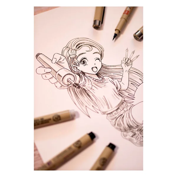 Sakura Pigma Micron « Collection Manga », set de 3, Noir