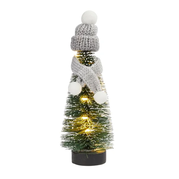 Sapin miniature à éclairage LED, 14 cm