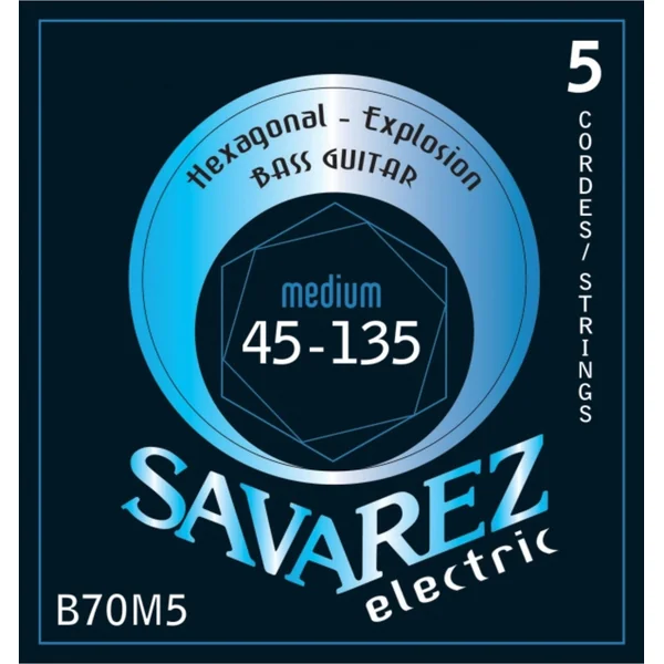 Savarez E-Bass Strings Hexagonal Explosion - 5-str. Medium-Light (B70M5)