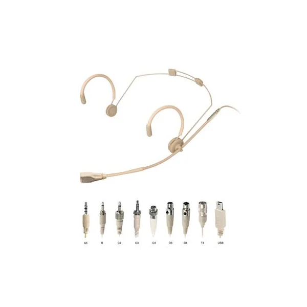 ScanMic headset mikrofon Cardoid til Sennheiser, Beige