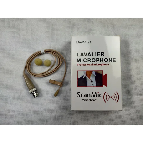 ScanMic lavalier mikrofon Omni 4P XLR til Mipro, Beige