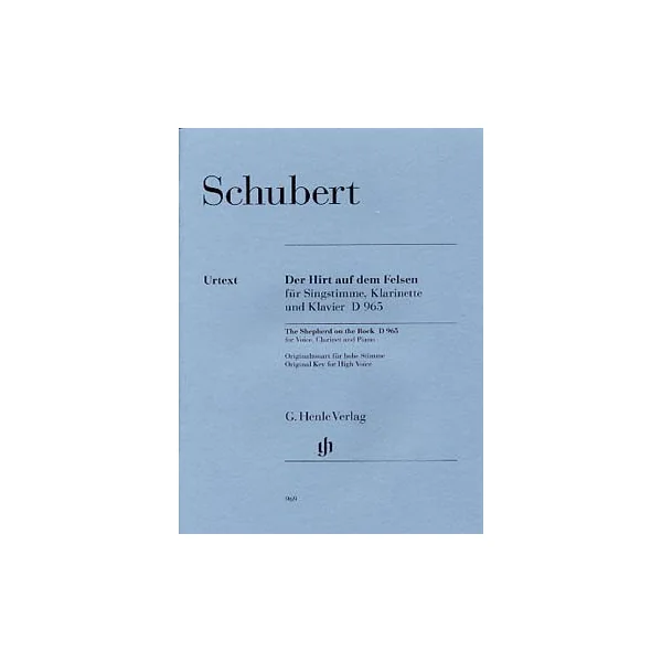 Schubert F. le Patre Sur la Montagne OP 129 Chant Clarinette Piano