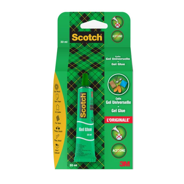 Scotch® Tube de colle gel 3045C12, 30 ml, 1 tube/paquet