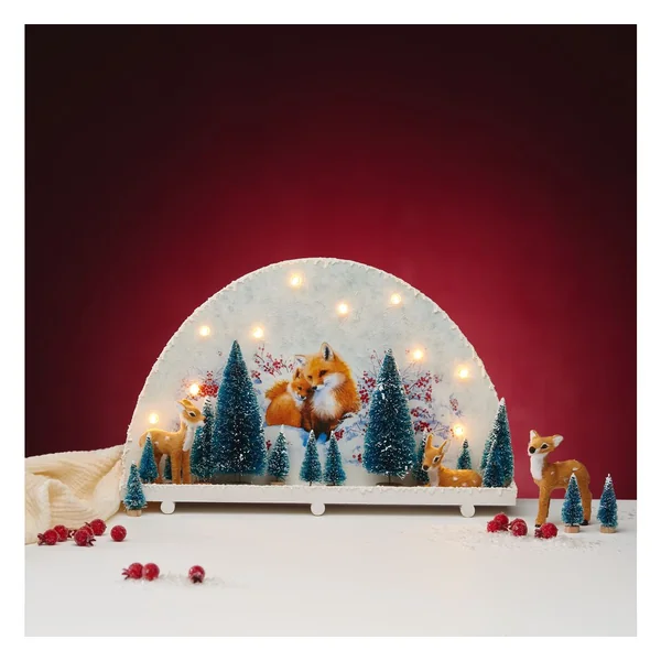 Serviette « Famille de renards »