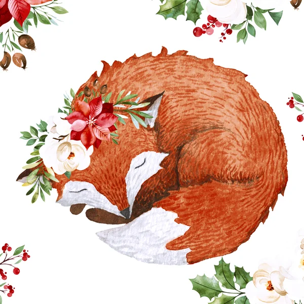 Serviette « Floral Fox »