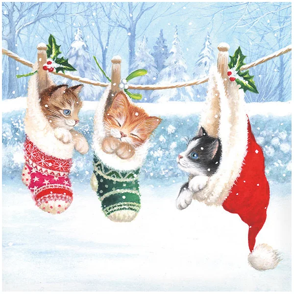 Serviette « Kitten trio »