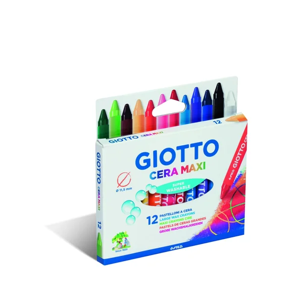 Set 12 crayons à la cire Cera Maxi