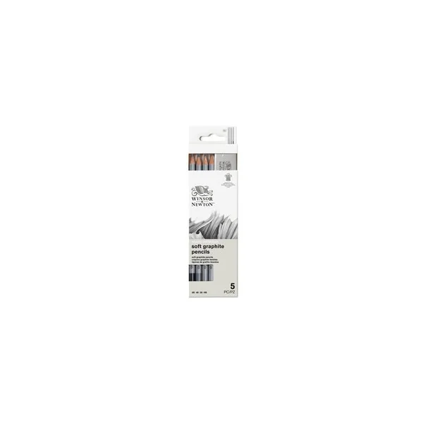 Set 5 pièces Studio collection, 4 crayons Graphite tendres + 1 gomme