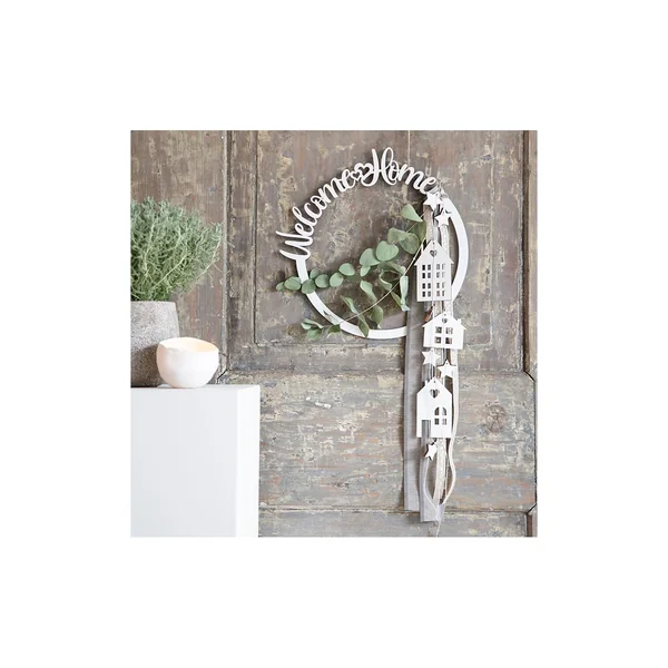 Set anneau en bois « Welcome Home »