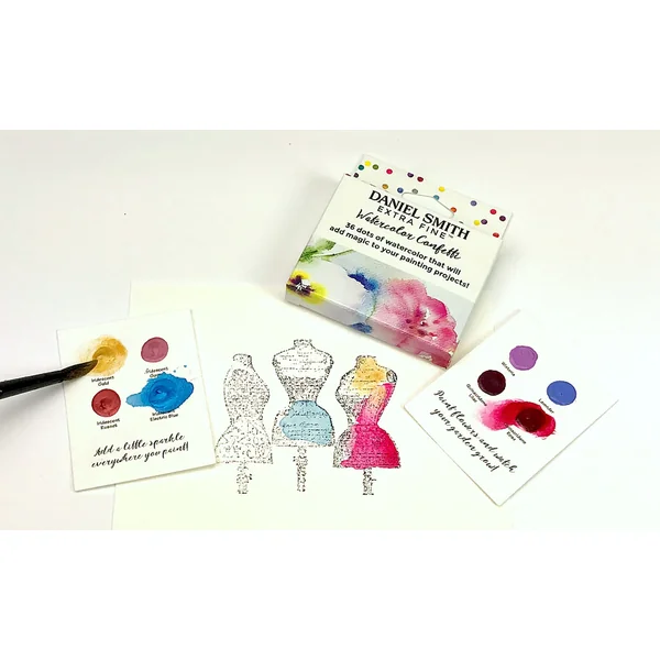Set Aquarelle Extra-Fine Dot Card 36 couleurs thème "Confetti"- Daniel Smith