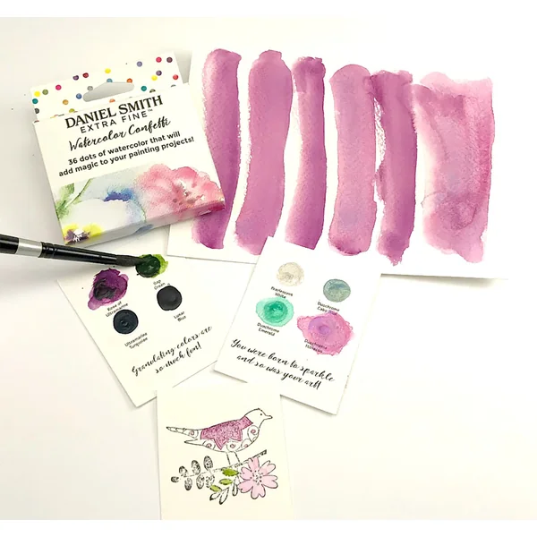 Set Aquarelle Extra-Fine Dot Card 36 couleurs thème "Confetti"- Daniel Smith