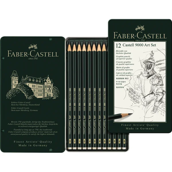 Set "art" de 12 crayons graphite Castell 9000