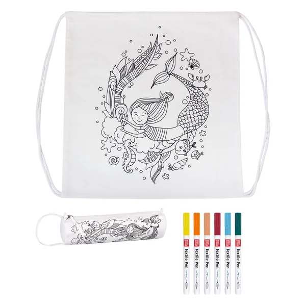 Set créatif sac à dos et trousse « Mermaid »